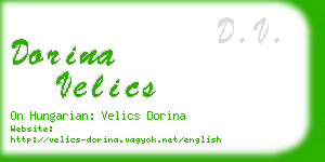 dorina velics business card